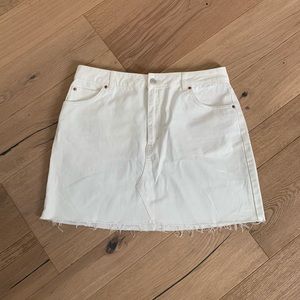 White Denim Skirt